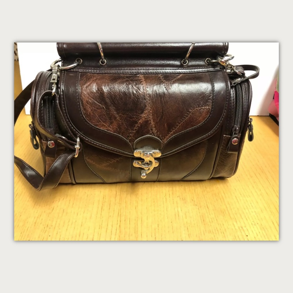 Marc Chantel, shoulder bag, faux leather, Brown.: